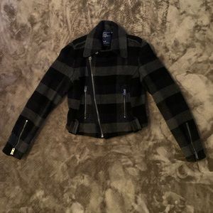 American Eagle Wool Blend Motorcycle Jacket